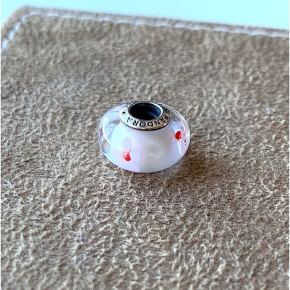 Pandora Moments Murano Glass Charm Sterling Silver-Retired - Picture 5 of 11